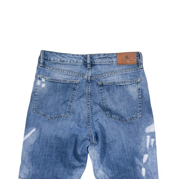 Ralph Lauren Women's Jeans Size 6 Blue Bleached Acid Wash Stretch Skinny Denim - Picture 6 of 8
